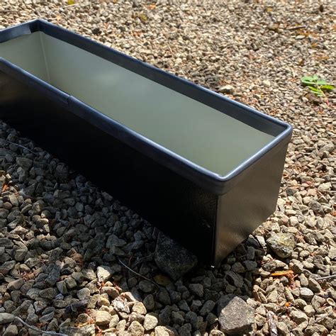 adjustable metal black window box planter|window boxes for metal railings.